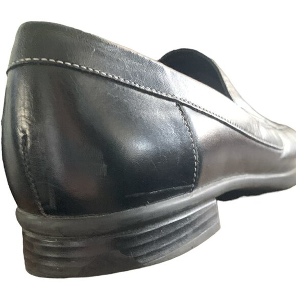 Naturalizer Leather Slip On Loafer Sz 7N Black #111D - Picture 6 of 10